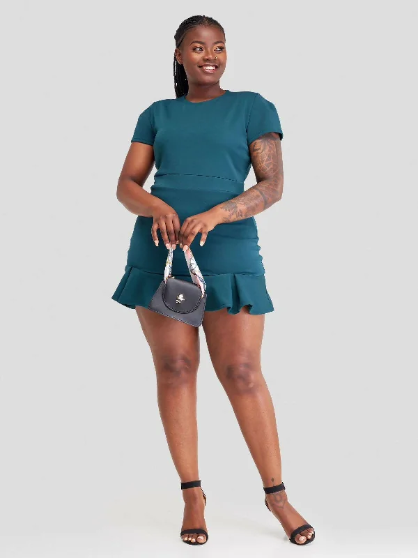 Mini dresses with bow accents for a sweet look Jem Africa Kamene Mini Dress - Teal