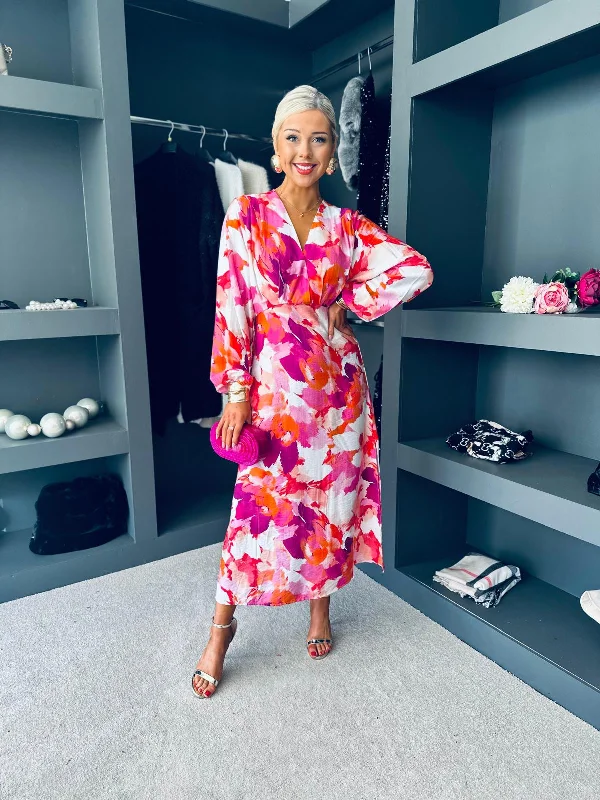 Midi dresses with one - shoulder designs for a modern and asymmetric style Jill Printed Mini Dress Multi Pink Midi dresses with one - shoulder designs for a modern and asymmetric style Jill Printed Mini Dress Multi Pink