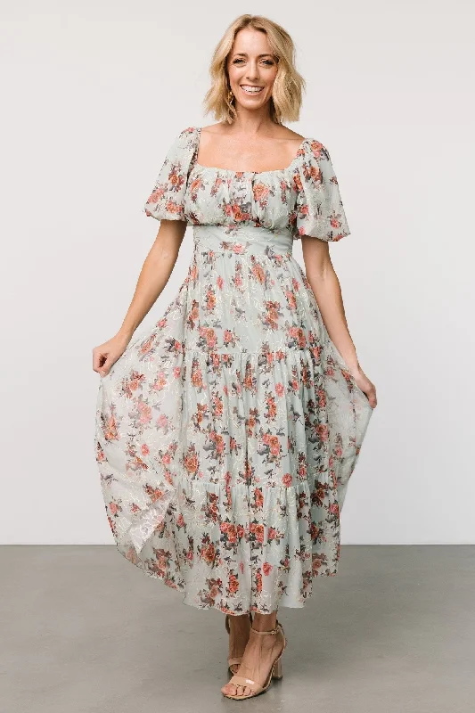 Midi dresses with polka dot prints for a playful summer outfit Annabeth Midi Dress | Eucalyptus Floral Midi dresses with polka dot prints for a playful summer outfit Annabeth Midi Dress | Eucalyptus Floral