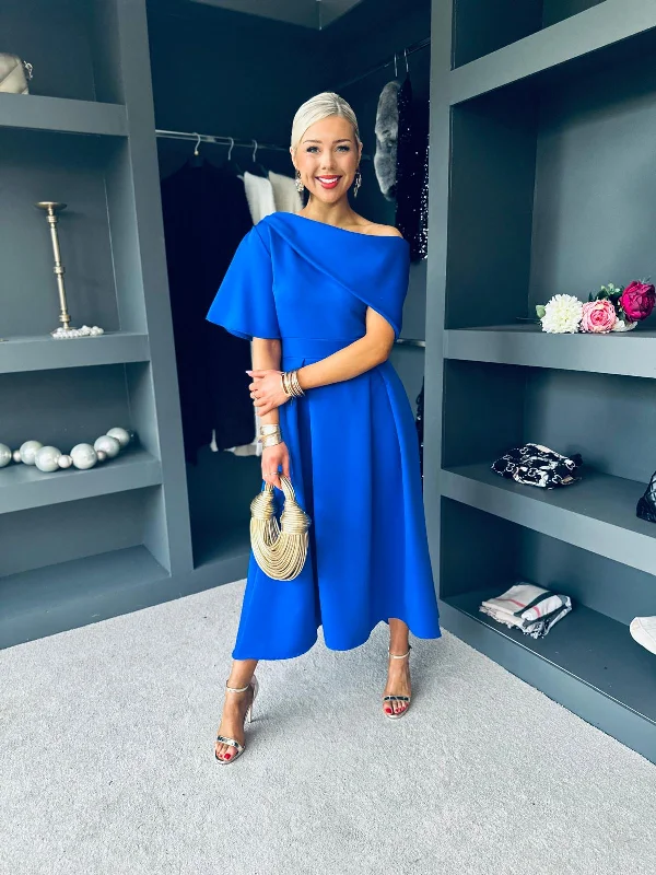 Maxi - inspired midi dresses with flowing fabrics for a beachy vibe Celine Detailed Occasion Dress Cobalt Maxi - inspired midi dresses with flowing fabrics for a beachy vibe Celine Detailed Occasion Dress Cobalt