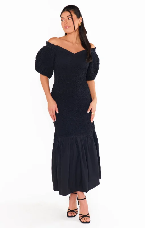 Midi dresses with belted waists to accentuate the figure Rom Com Midi Dress ~ Black Texture Stretch Midi dresses with belted waists to accentuate the figure Rom Com Midi Dress ~ Black Texture Stretch