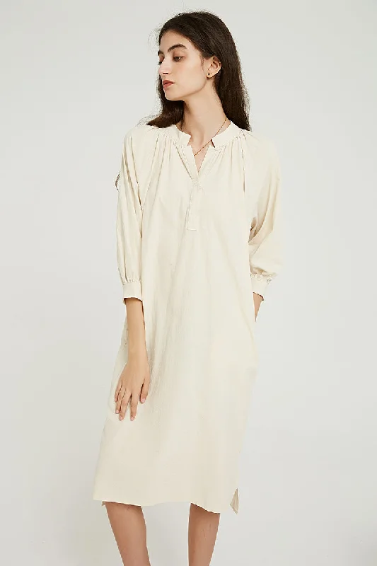 Midi dresses with off - the - shoulder necklines for a flirty look Phyllis Stand Collar Long Dress Midi dresses with off - the - shoulder necklines for a flirty look Phyllis Stand Collar Long Dress