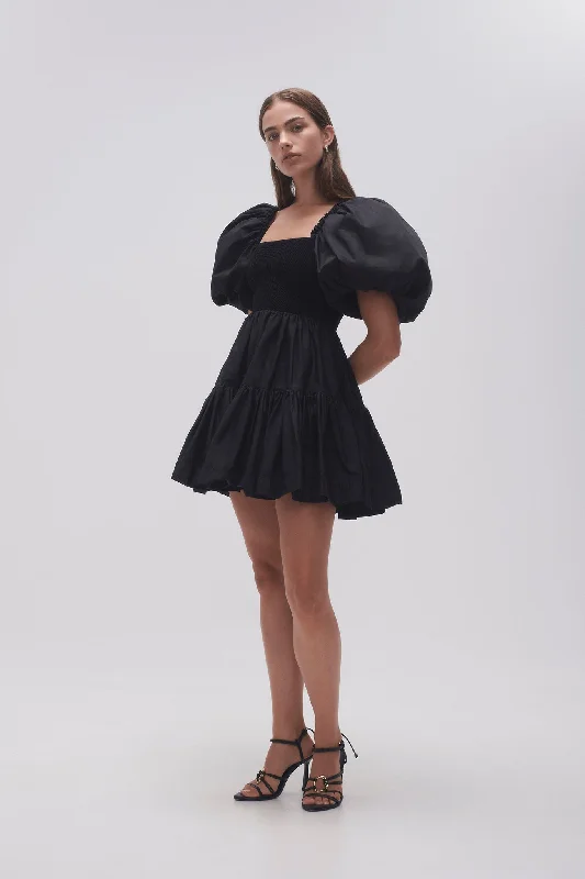 Linen mini dresses for a breathable summer option Casa Puff Sleeve Mini Dress