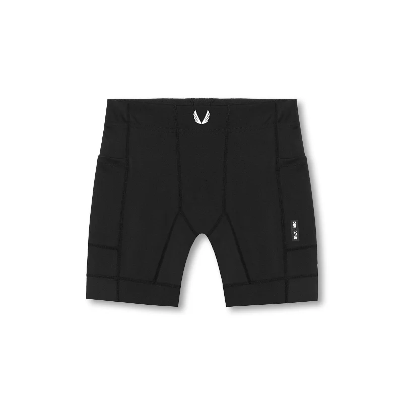 Women's Tight Trousers with Elastic Waistband in Black for Easy and Comfortable Wear0746. WarpFlexx™ Side Pocket 1/2-Length Legging - Black Women's Tight Trousers with Elastic Waistband in Black for Easy and Comfortable Wear0746. WarpFlexx™ Side Pocket 1/2-Length Legging - Black