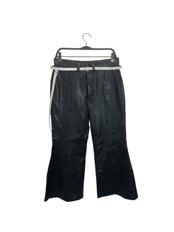 Plus Size Women's Pleated Front Dress Pants for Office WearMARC JACOBS/Bootcut Pants/2/Leather/BLK/WHITE BELT Plus Size Women's Pleated Front Dress Pants for Office WearMARC JACOBS/Bootcut Pants/2/Leather/BLK/WHITE BELT