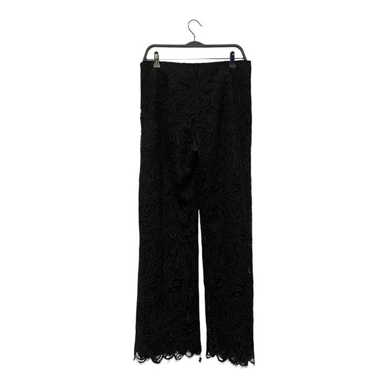 Bell - Bottom Style Women's Denim Pants with Embroidered DetailsTRINA TURK/Cropped Pants/L/Cotton/BLK/ Bell - Bottom Style Women's Denim Pants with Embroidered DetailsTRINA TURK/Cropped Pants/L/Cotton/BLK/