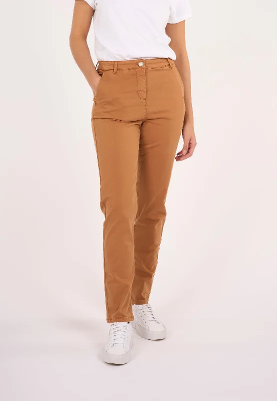 Plus Size Women's Elastic - Waist Culottes in Earth TonesALMA slim twill chino - Brown Sugar Plus Size Women's Elastic - Waist Culottes in Earth TonesALMA slim twill chino - Brown Sugar