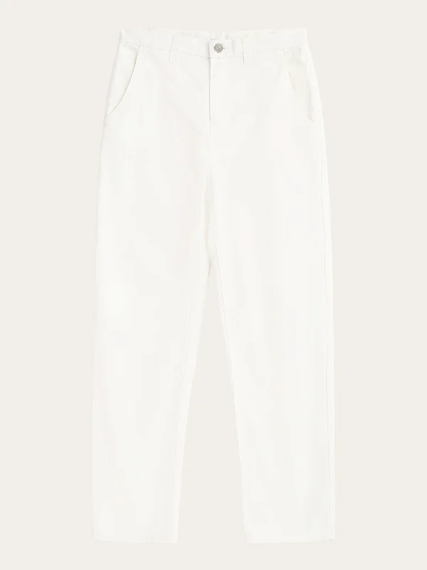 Plus Size Women's Cargo Pants with Multiple Pockets for HikingCALLA tapered canvas pant - Star White