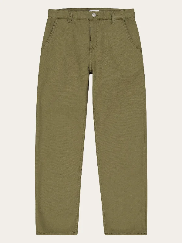 Cropped Women's Corduroy Pants in Autumn ColorsCALLA tapered canvas pant - Burned Olive Cropped Women's Corduroy Pants in Autumn ColorsCALLA tapered canvas pant - Burned Olive