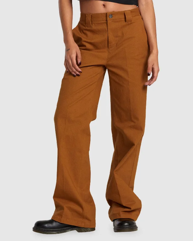 Plus Size Women's Elastic - Waist Culottes in Earth TonesCOCO TROUSER