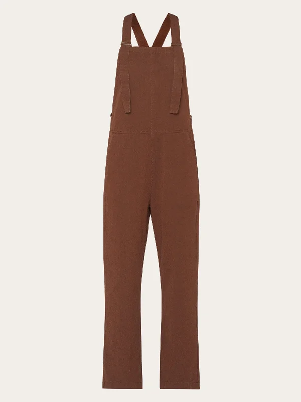 Cigarette Style Women's Printed Linen Blend Pants for Casual DaysGALE straight slub yarn jumpsuit - GOTS/Vegan - Tiramisu Cigarette Style Women's Printed Linen Blend Pants for Casual DaysGALE straight slub yarn jumpsuit - GOTS/Vegan - Tiramisu