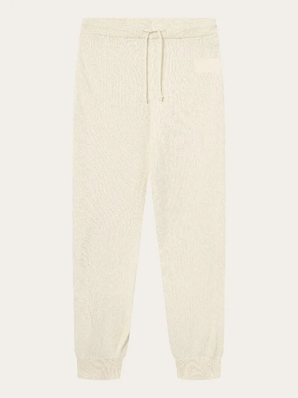 Cigarette Style Women's Printed Linen Blend Pants for Casual DaysJADE hybrid knitted jog pants - Buttercream Cigarette Style Women's Printed Linen Blend Pants for Casual DaysJADE hybrid knitted jog pants - Buttercream