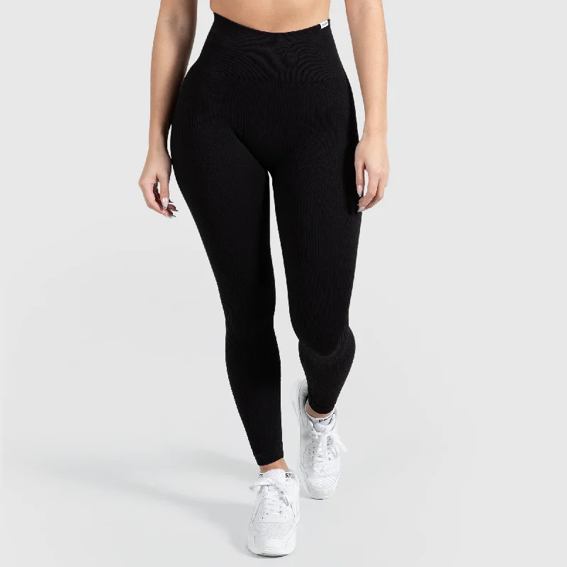 Women's Tight Trousers with Mesh Panels in Black for a Sexy and Modern AppearanceKompression Leggings Amaze Ripp