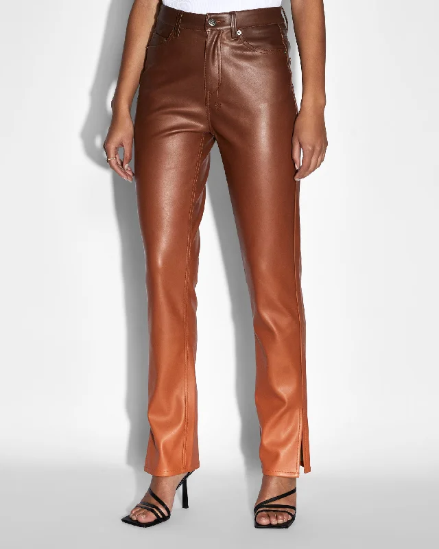 Straight - Leg Women's Vegan Leather Pants for a Chic LookMELROSE PANT SUNSET