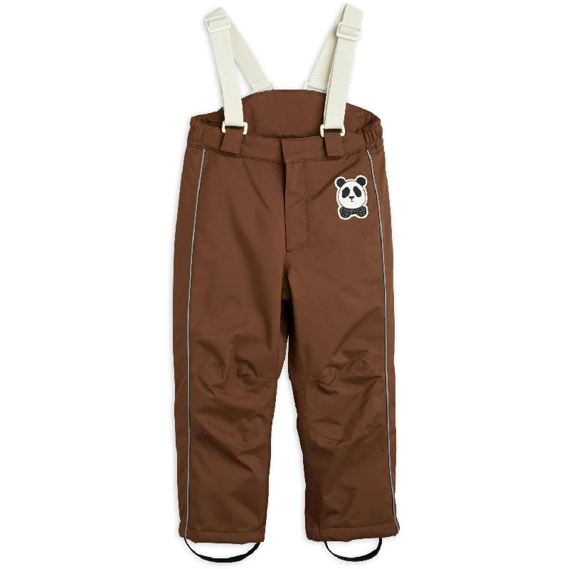 Straight - Leg Women's Vegan Leather Pants for a Chic LookMini Rodini Brown Panda Soft Ski Pants Straight - Leg Women's Vegan Leather Pants for a Chic LookMini Rodini Brown Panda Soft Ski Pants