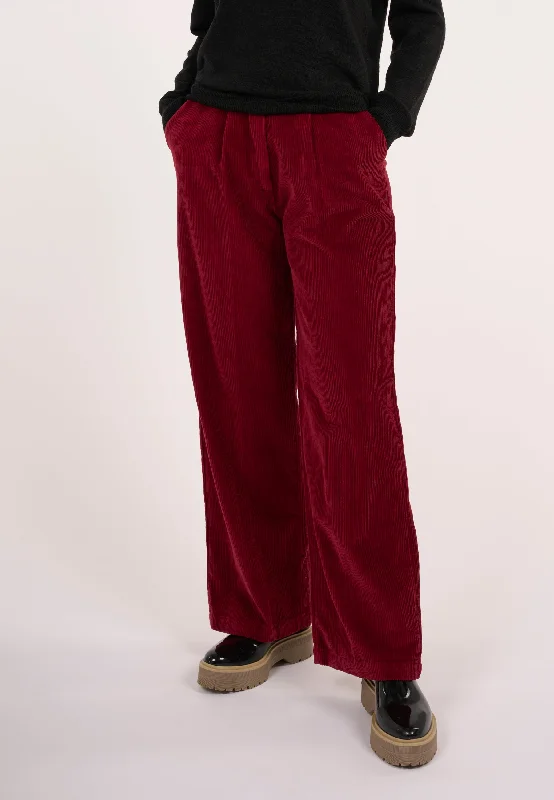 Palazzo Style Women's Printed Trousers in Bohemian PatternsPOSEY loose corduroy pant - Rhubarb Palazzo Style Women's Printed Trousers in Bohemian PatternsPOSEY loose corduroy pant - Rhubarb