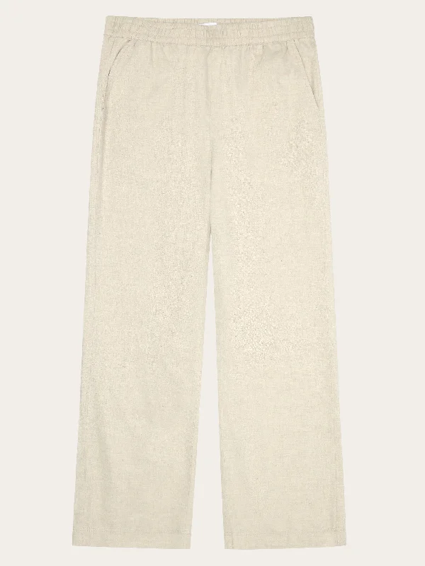 Women's Straight - Leg Linen Pants for a Breezy Summer LookPOSEY wide mid-rise flannel solid pants - GOTS - Greige Women's Straight - Leg Linen Pants for a Breezy Summer LookPOSEY wide mid-rise flannel solid pants - GOTS - Greige