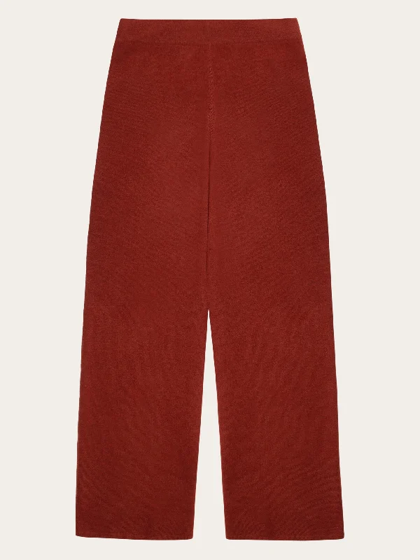 Wide - Leg Women's Chiffon Palazzo Pants for a Flowy AppealPOSEY wide mid-rise knitted pants - RWS - Fired Brick Wide - Leg Women's Chiffon Palazzo Pants for a Flowy AppealPOSEY wide mid-rise knitted pants - RWS - Fired Brick