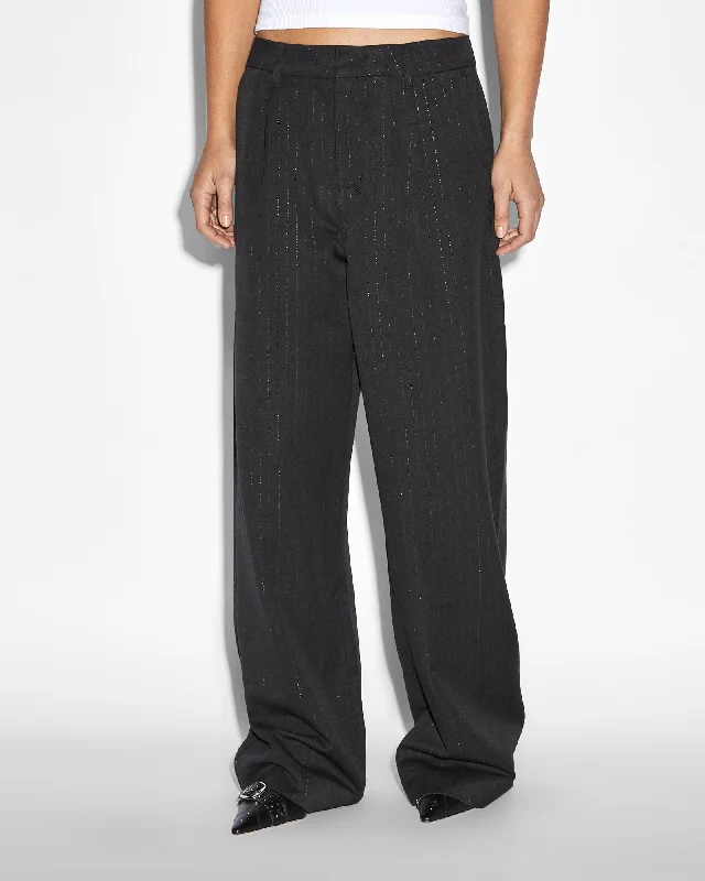 Wide - Leg Women's Chiffon Palazzo Pants for a Flowy AppealREBEL TROUSER PINSTRIPE