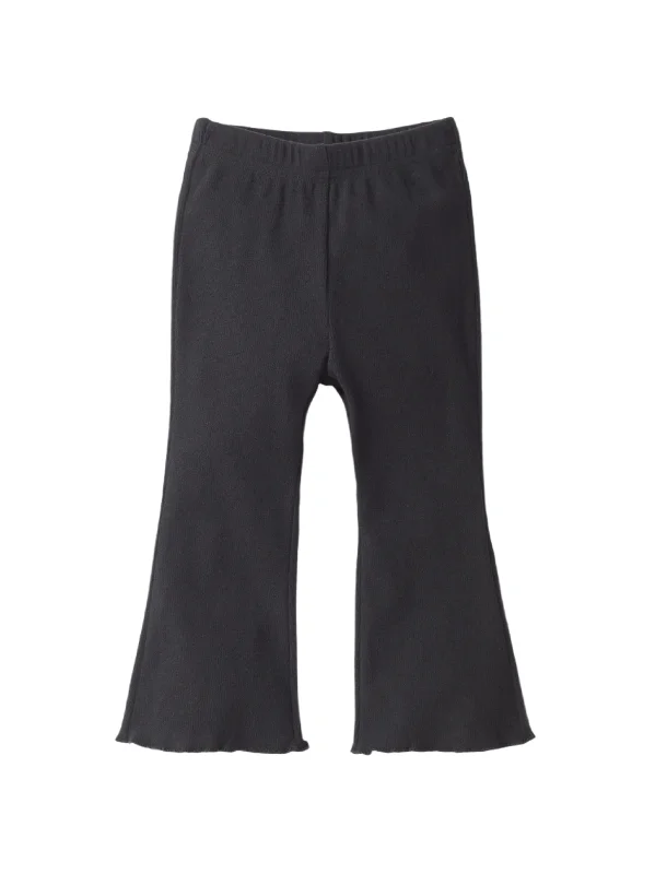 Plus Size Women's Drawstring - Waist Loungewear Pants in Soft FabricsRibbed Flare Pant - Black Plus Size Women's Drawstring - Waist Loungewear Pants in Soft FabricsRibbed Flare Pant - Black