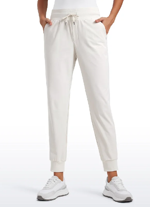 Cigarette Style Women's Printed Linen Blend Pants for Casual DaysAll-day Comfy Slim-Fit Golf Joggers 27.5'' with pockets Cigarette Style Women's Printed Linen Blend Pants for Casual DaysAll-day Comfy Slim-Fit Golf Joggers 27.5'' with pockets