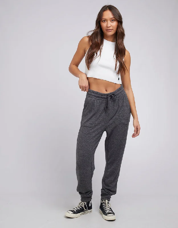 Women's Tight Trousers with Rhinestone Embellishments in Silver for a Sparkly LookSilent Theory Luxe Jogger Charcoal Women's Tight Trousers with Rhinestone Embellishments in Silver for a Sparkly LookSilent Theory Luxe Jogger Charcoal