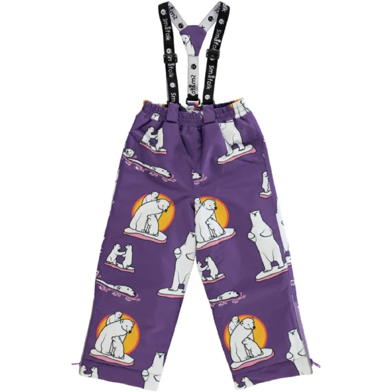 Plus Size Women's Cargo Pants with Multiple Pockets for HikingSmåfolk Purple Heart Snow Pants With Polar Bears Plus Size Women's Cargo Pants with Multiple Pockets for HikingSmåfolk Purple Heart Snow Pants With Polar Bears