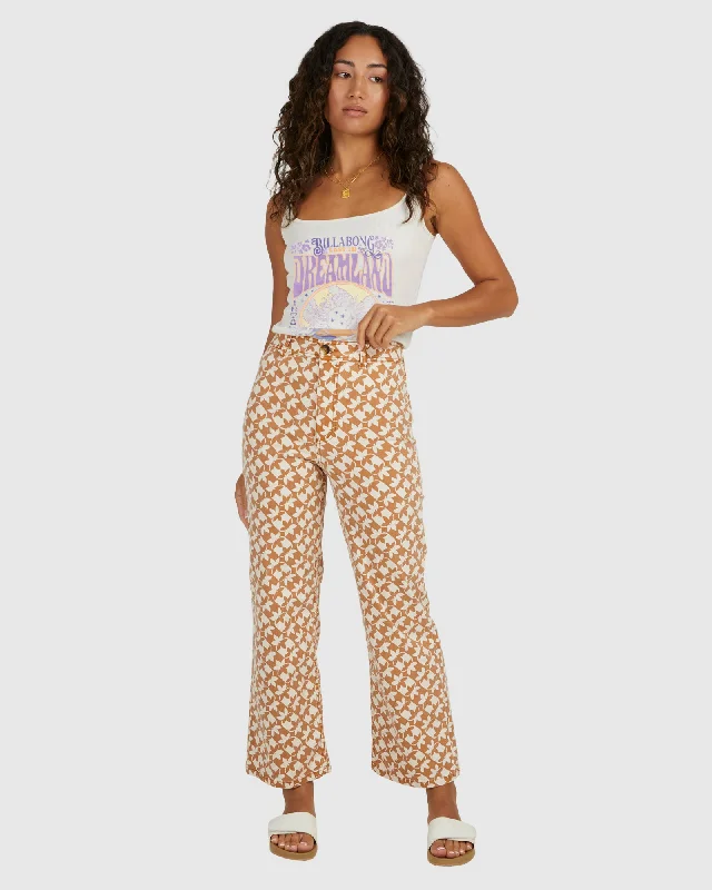 Flare Leg Women's Satin Trousers for a Glamorous Night OutSUNDIAL PANT