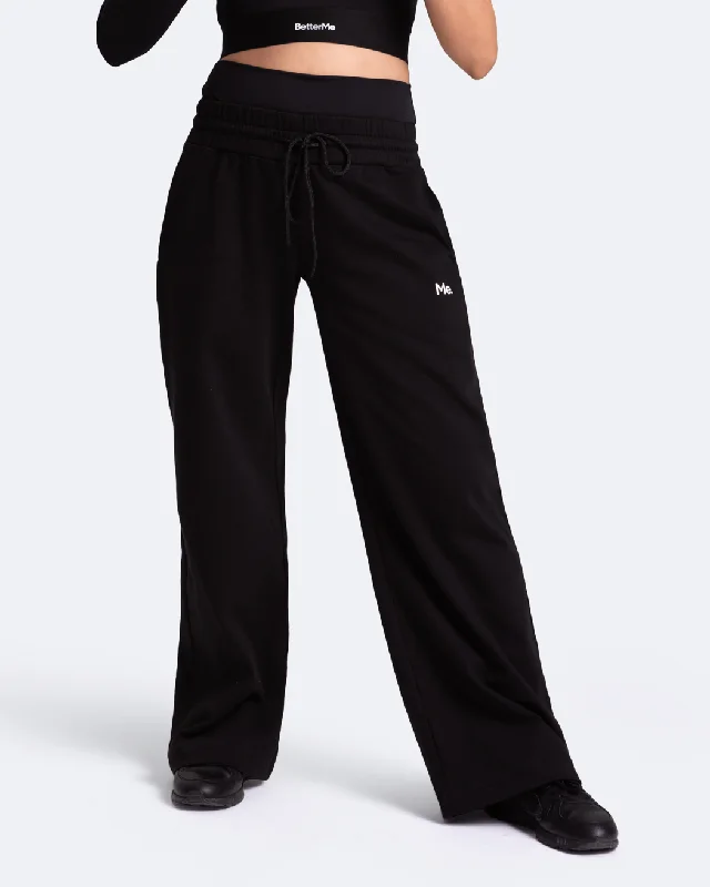 Plus Size Women's Metallic - Finish Joggers for a Stylish LoungeTummy Control Wide Leg Pants Plus Size Women's Metallic - Finish Joggers for a Stylish LoungeTummy Control Wide Leg Pants