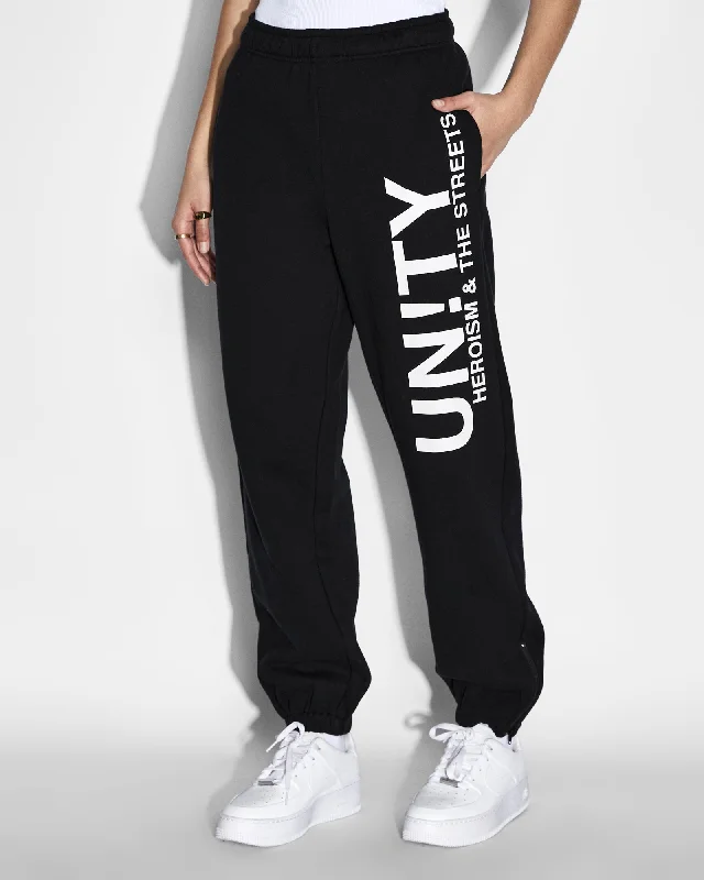 Plus Size Women's Drawstring - Waist Loungewear Pants in Soft FabricsUNITY ZIP TRAX BLACK Plus Size Women's Drawstring - Waist Loungewear Pants in Soft FabricsUNITY ZIP TRAX BLACK