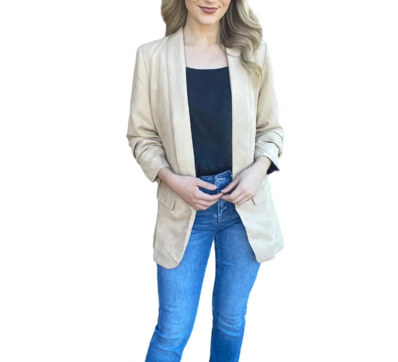 Plus Size Women's Sequin - Embellished Blazers in Silver for a Glamorous PartyBeloved Blazer In Cream Plus Size Women's Sequin - Embellished Blazers in Silver for a Glamorous PartyBeloved Blazer In Cream