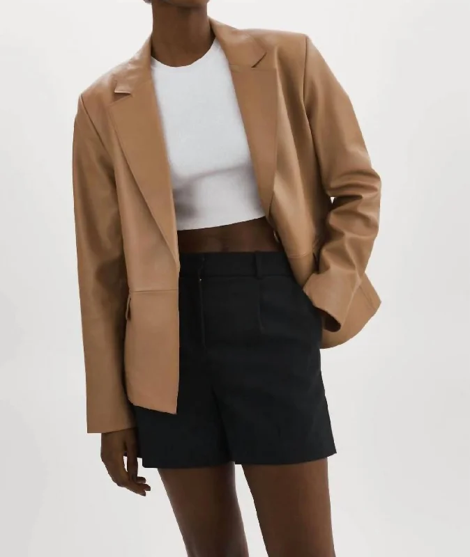 Women's Belted Blazers in Camel Color for a Sophisticated OutfitElza Chic Modern Fit Blazer In Mocha Women's Belted Blazers in Camel Color for a Sophisticated OutfitElza Chic Modern Fit Blazer In Mocha