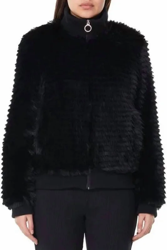 Plus Size Women's Military - Inspired Blazers with Gold Accents for a Bold LookFaux Fur Jacket In Black Plus Size Women's Military - Inspired Blazers with Gold Accents for a Bold LookFaux Fur Jacket In Black