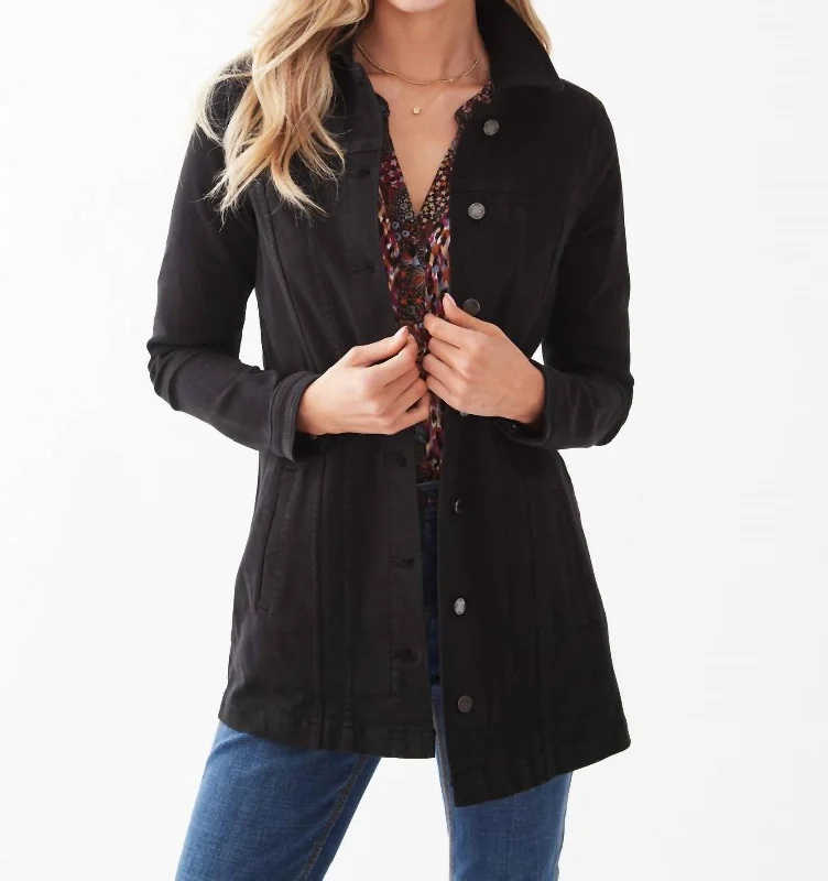 Double - Breasted Women's Leather Blazers in Taupe for an Edgy LookLong Denim Jacket In Black Double - Breasted Women's Leather Blazers in Taupe for an Edgy LookLong Denim Jacket In Black