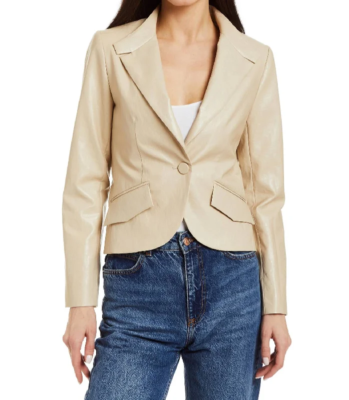 Plus Size Women's Sequin - Embellished Blazers in Silver for a Glamorous PartyNicki Blazer In Ivory Plus Size Women's Sequin - Embellished Blazers in Silver for a Glamorous PartyNicki Blazer In Ivory