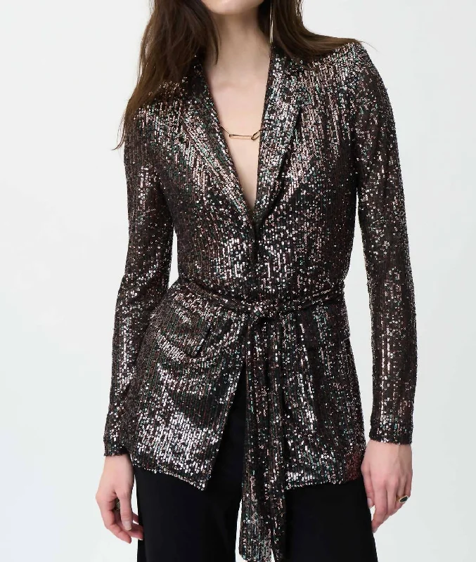 Women's Peplum Blazers in Emerald Green for a Stylish Work AttireSequin Blazer In Black/multi Women's Peplum Blazers in Emerald Green for a Stylish Work AttireSequin Blazer In Black/multi