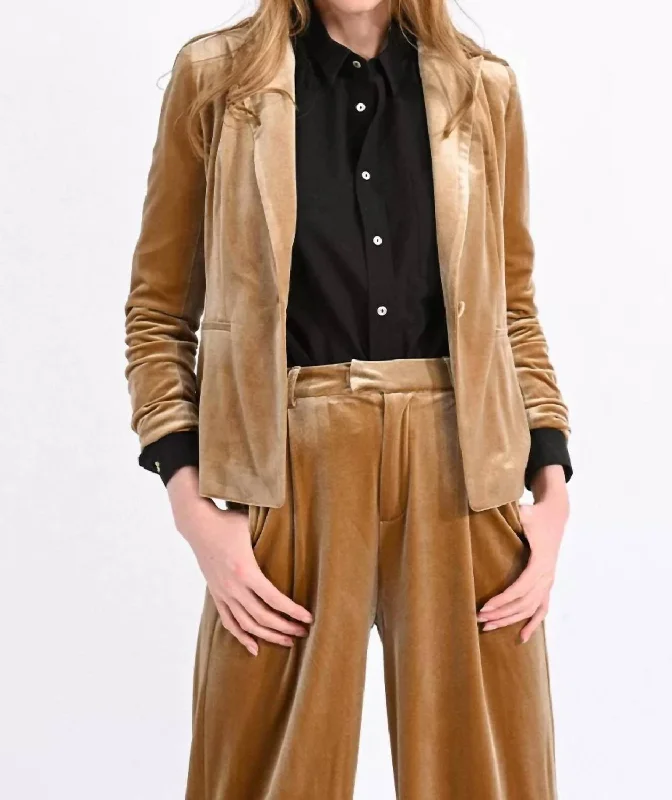 Women's Peplum Blazers in Emerald Green for a Stylish Work AttireWomen's Velvet Blazer In Beige Women's Peplum Blazers in Emerald Green for a Stylish Work AttireWomen's Velvet Blazer In Beige