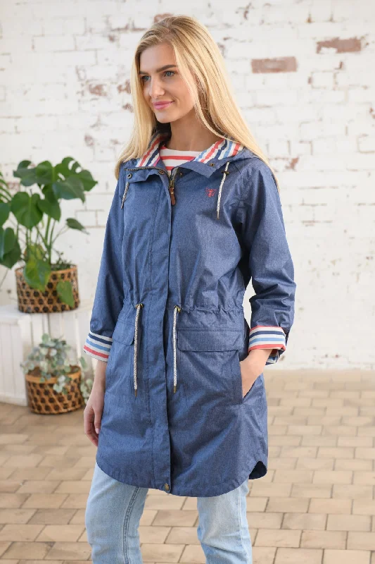 Women's cropped leather coats with silver studs for an edgy lookAlice Jacket - Denim Women's cropped leather coats with silver studs for an edgy lookAlice Jacket - Denim