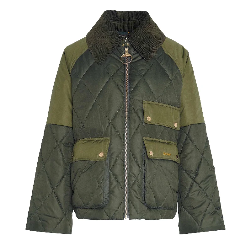 Barbour Womens Milby Quilt Olive / Ancient