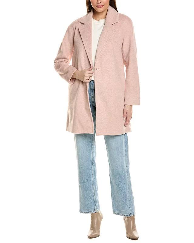 Women's knee - length wool blend coats with a fur collar for added warmthMichael Stars Ada Coat Women's knee - length wool blend coats with a fur collar for added warmthMichael Stars Ada Coat
