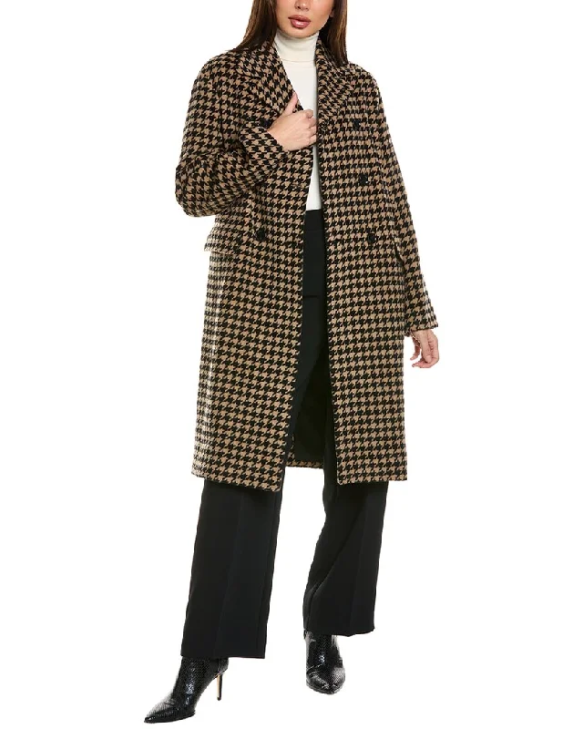Checkered women's wool coats in a classic pattern for a timeless styleHugo Boss Corally Wool-Blend Coat Checkered women's wool coats in a classic pattern for a timeless styleHugo Boss Corally Wool-Blend Coat