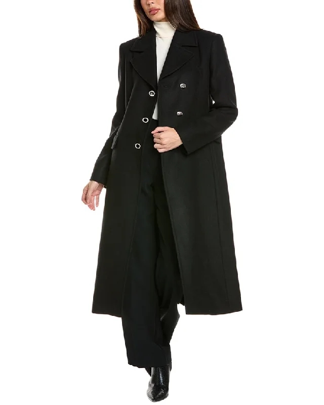 Water - resistant women's trench coats with adjustable cuffs for rainy daysHugo Boss Clafa Wool-Blend Coat Water - resistant women's trench coats with adjustable cuffs for rainy daysHugo Boss Clafa Wool-Blend Coat