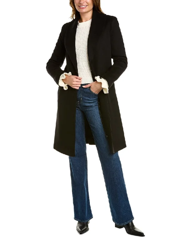 Petite women's wool blend coats with a tailored fit for a flattering silhouetteSofiacashmere Shawl Collar Wool & Cashmere-Blend Coat Petite women's wool blend coats with a tailored fit for a flattering silhouetteSofiacashmere Shawl Collar Wool & Cashmere-Blend Coat