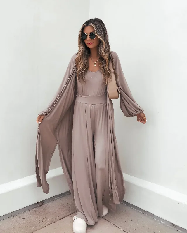 maternity women cardigan for expecting momsButtery Soft Taupe Kimono Cardigan
