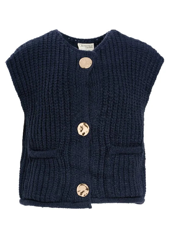 oversized women cardigan for a trendy and cozy lookVest Bp275 Marine