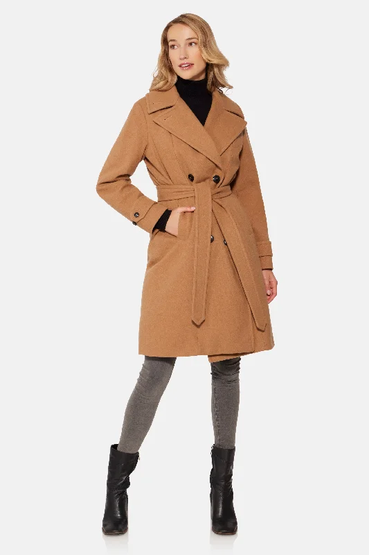 Women's faux fur coats in bright colors for a bold fashion statementDouble Breasted Coat, Camel Women's faux fur coats in bright colors for a bold fashion statementDouble Breasted Coat, Camel