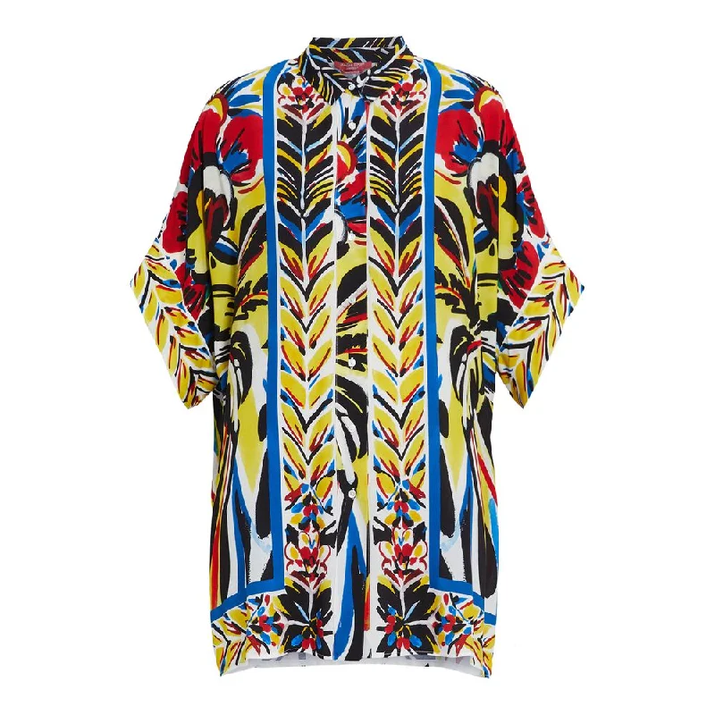 Embroidered women's cotton coats in a bohemian pattern for a unique designFEDELTA