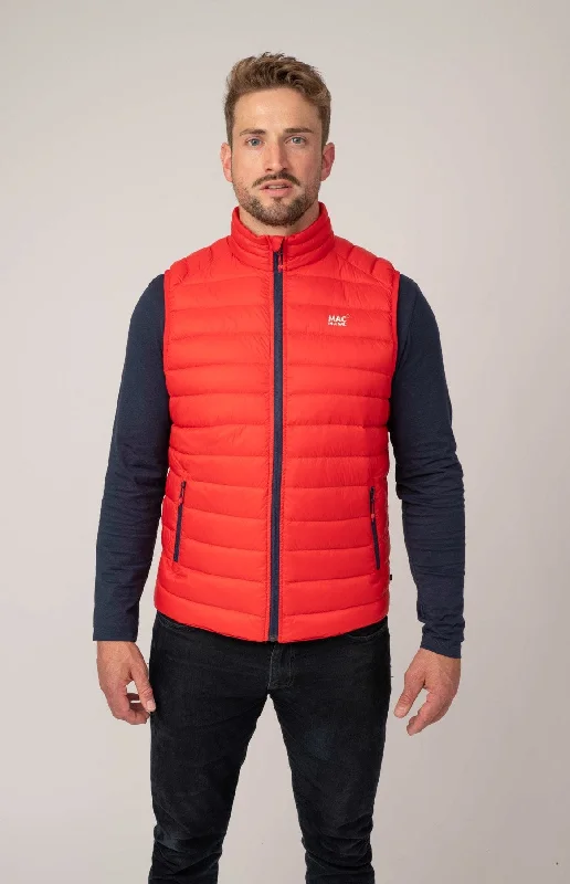 Women's pea coats with brass buttons for a nautical - inspired styleAlpine Mens Down Gilet - Red Women's pea coats with brass buttons for a nautical - inspired styleAlpine Mens Down Gilet - Red