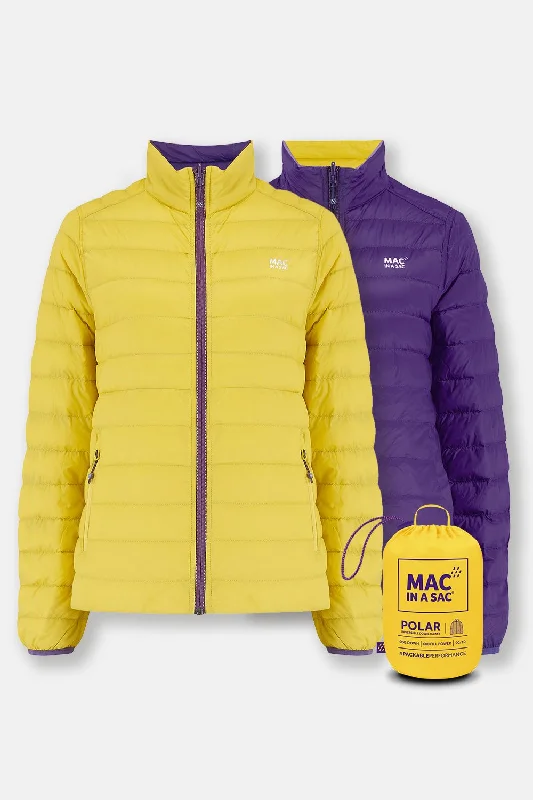 Quilted down women's coats with removable hoods for outdoor activitiesPolar II Womens Down Jacket - Yellow Grape Quilted down women's coats with removable hoods for outdoor activitiesPolar II Womens Down Jacket - Yellow Grape