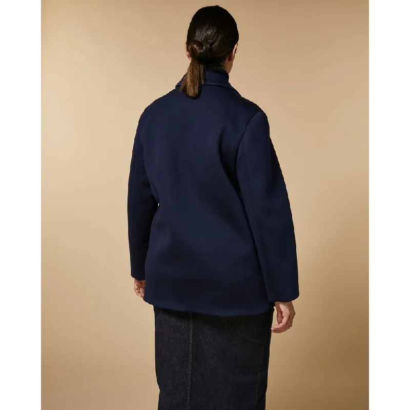 Women's cropped leather coats with silver studs for an edgy lookOBOISTA
